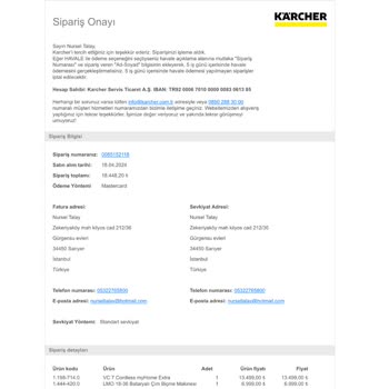 Karcher Firmasının Yerine Getirmediği Sorumluluğu