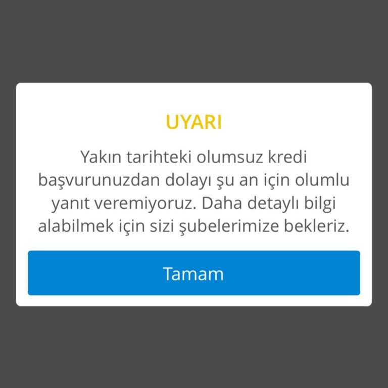 Denizbank Olmayan Kredi Başvurusunu Redden Banka!