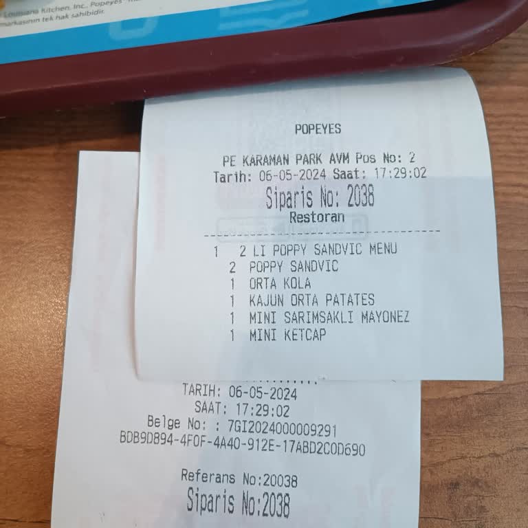 Popeyes Yanlış Menü Verilmesi Ve Yanlışın Düzeltilmemesi