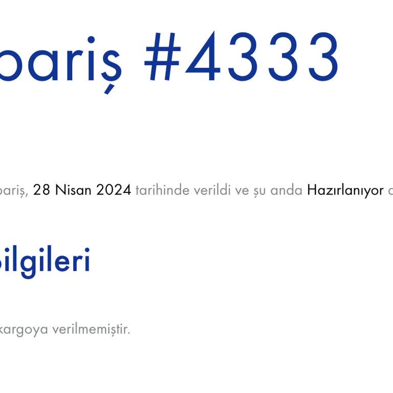 Sineklik Deposu Ürünümü Göndermiyor