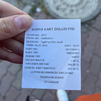 Konya Büyükşehir Belediyesi Konyakart Para Yükleme Cihazı