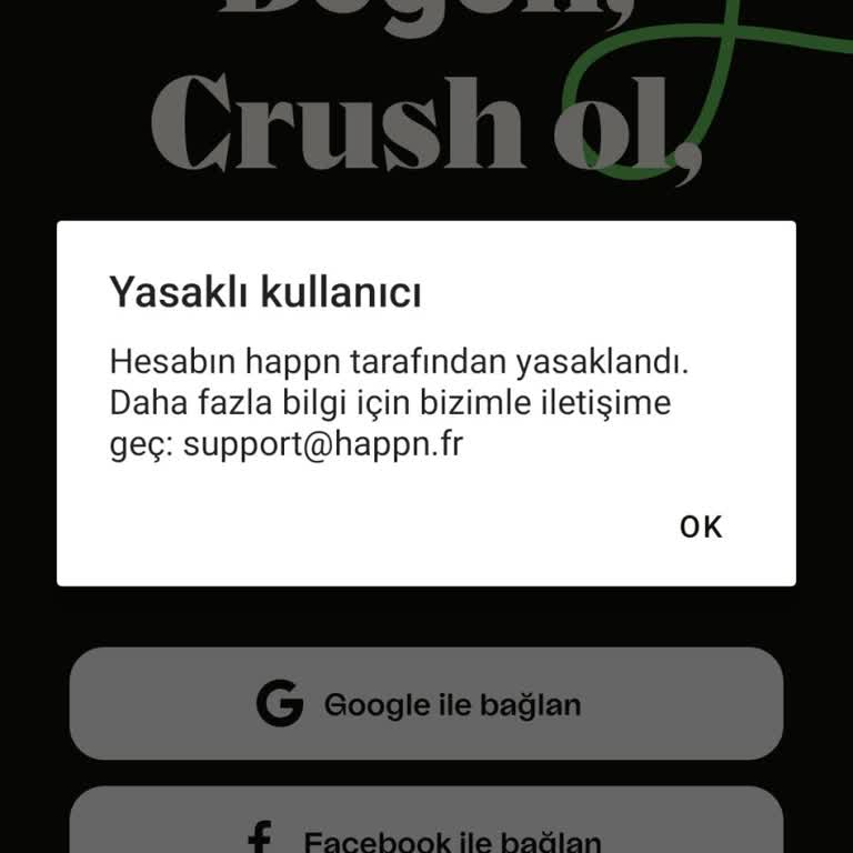 Happn Giriş Sorunu Yaşıyorum