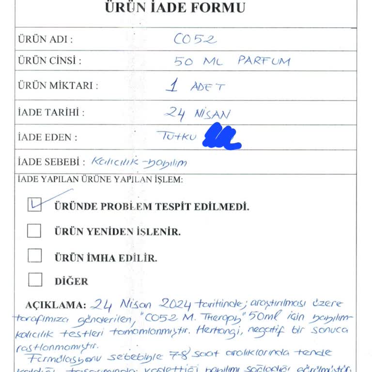 Muscent Perfume Test Edilen Koku İle Satın Aldığım Kokunun Kalıcılığının Farklı Olması