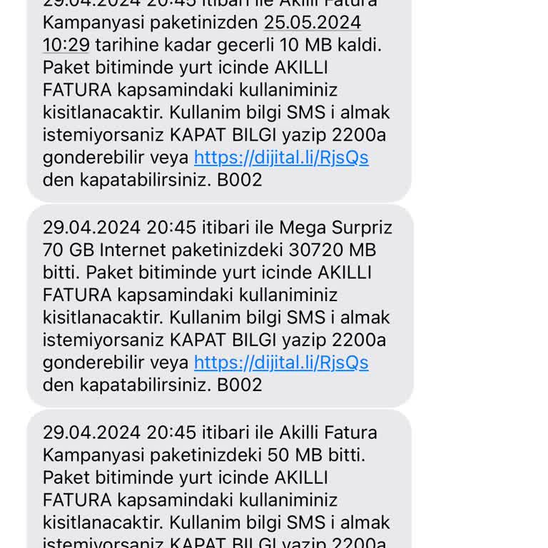 Turkcell Hızla Eriyen İnternet Paketim Ve Beklenen Çözüm