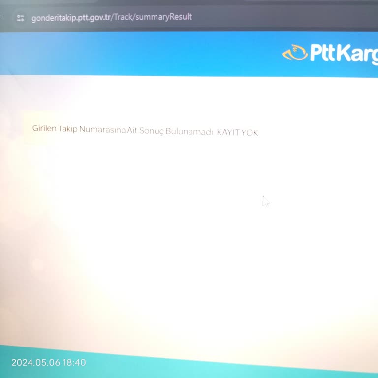 PTT Kargo Kargo Numarasını Kabul Etmiyor
