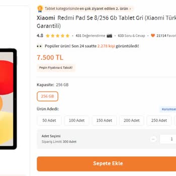 Ode Bilişim Trendyol Aracılığıyla Ode Bilişimden Redmi Pad Se Mağduriyeti