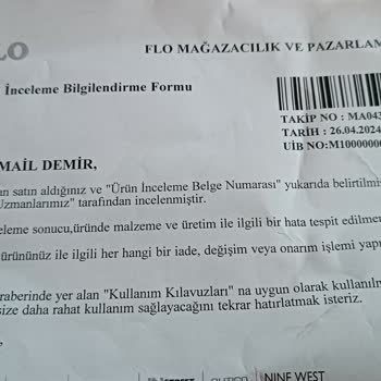 Dockers Ayakkabı FLO'dan Alınan Ayakkabının Erken Yıpranması