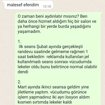 Enza Güzellik Merkezleri Ödeme Peşin Ama Hizmet Yok