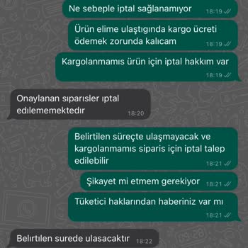 Eyyo Atelier Butik İptal Seçeneğinin Şikayetle Oluşması!