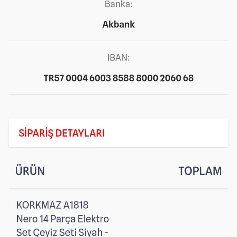 Öz Çeyiz (ozceyiz.com) Öz Çeyiz'den Alınan Korkmaz Set Mağduriyeti