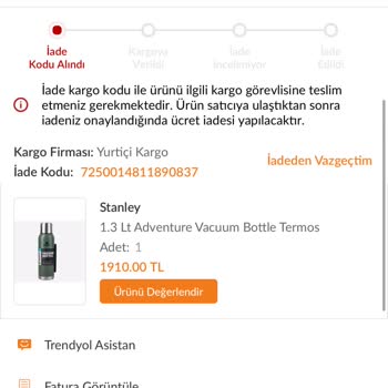 Trendyol İade Sürecinde Mağduriyetim