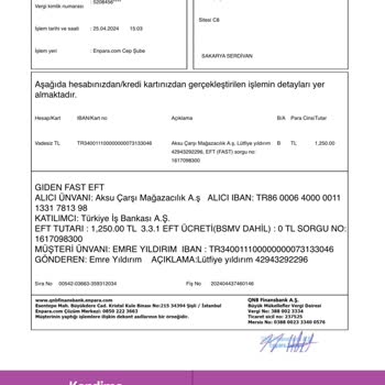 Aksu Çarşı Magazaları Yanlış Ödememi İade Etsin Lütfen.