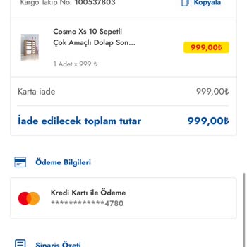 Cepte Şok Para İadesi Yapmıyor