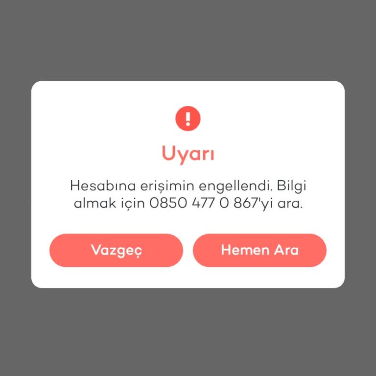 Tosla Hesabımın Engellendi Ve Acilen Açılması Lazım
