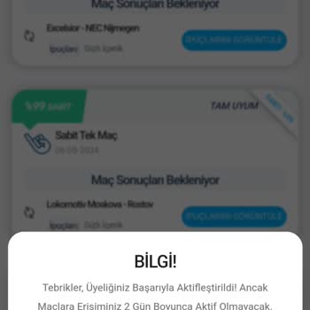 Scorebar Uygulama Aboneliği Aktivasyon Sorunu