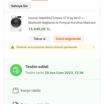 Hoover Kurutma Makinesi Kıyafetleri Yırtıyor!