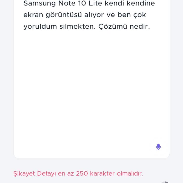 Samsung Telefon Samsung 10 Lite Ekran Görüntüsü Hatası