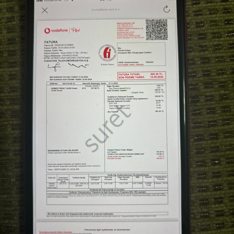 Vodafone Pay Vodafone Haksız Ücret Talebi