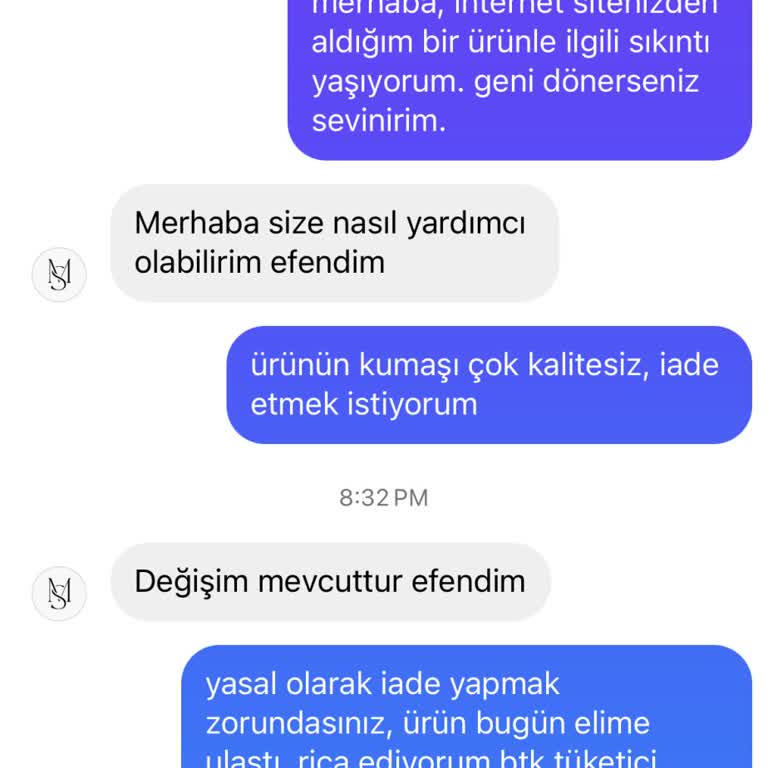 By Merve Serin Instagram Butik/iade Sorunu