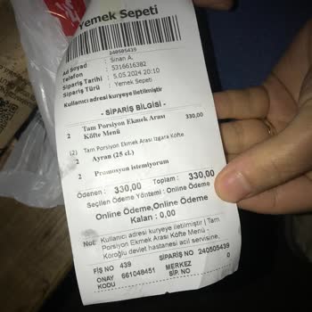 Bolu Köfteci Yusuf Şubesinin Yanlış Siparişi