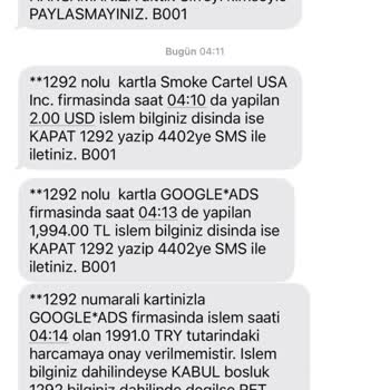 Mylove Butik Kart Numaram Çalındı