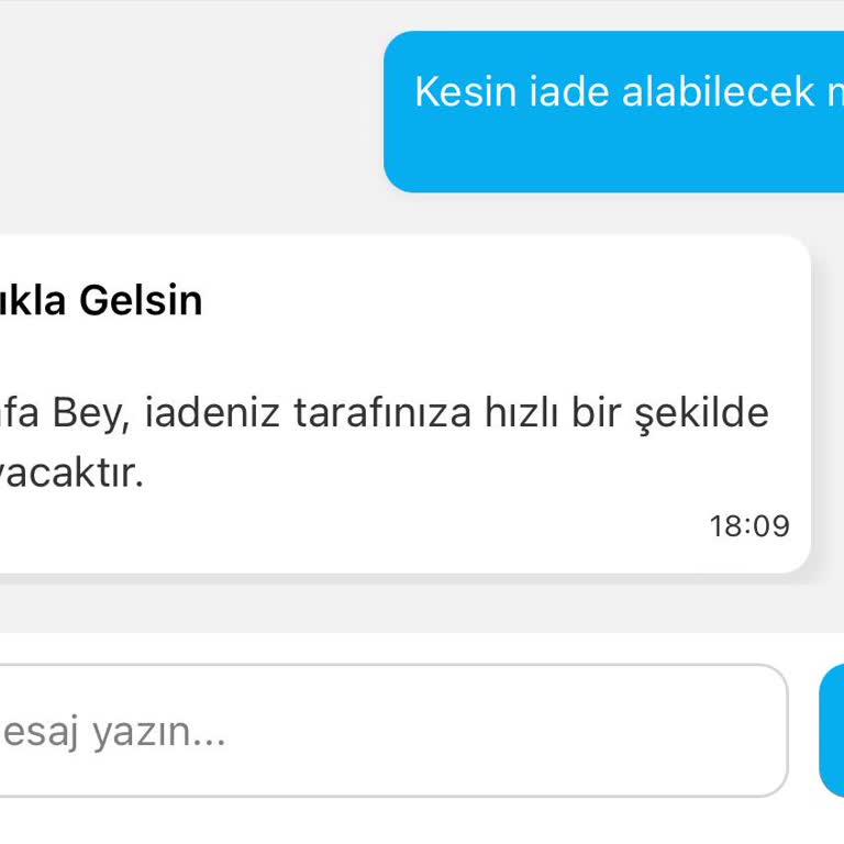 Tıkla Gelsin Sistemsel Hata Kaynaklı İade Talebi