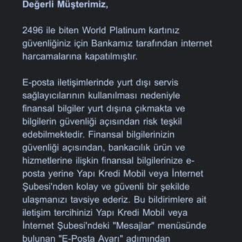 Yapı Kredi Bankası Kartımdan Habersiz Ve Şifresiz Olarak Yurt Dışında Ödeme Yapılması