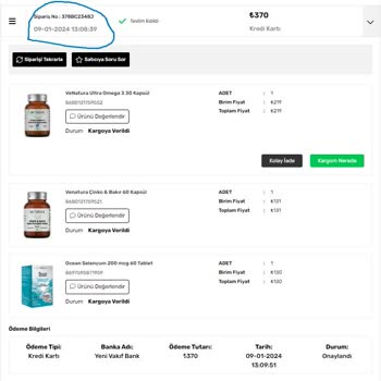 Vitamin Dolabı Geç Göndermesi Ve Hepsijet Firmasının Geç Teslimatı.
