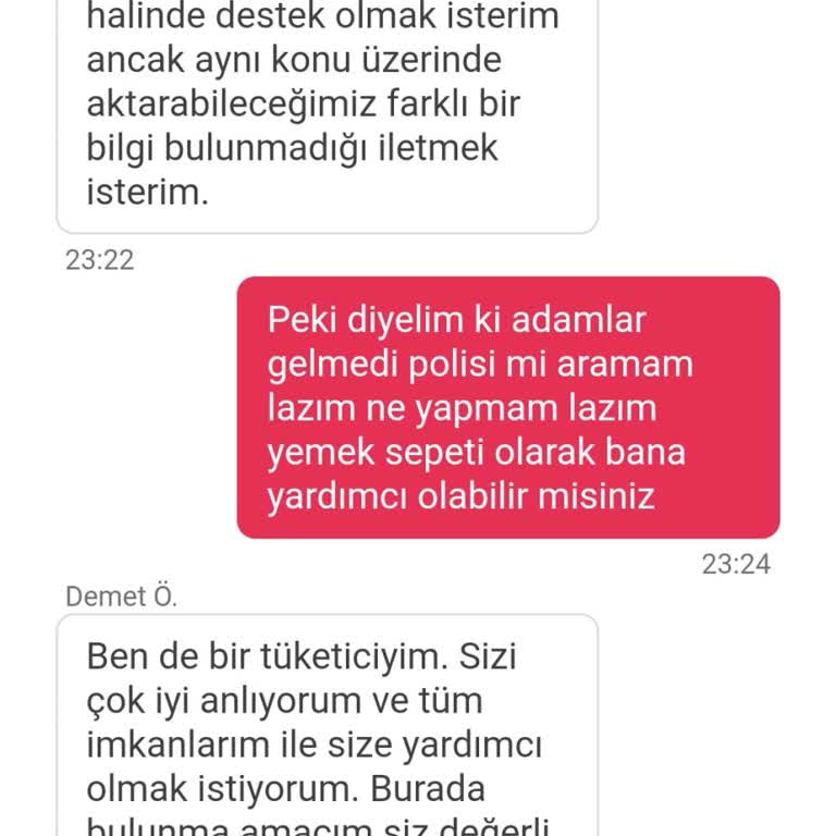 Yemeksepeti 8 Dakika Bekleyiş Sonrası Sipariş İptal Sorunu