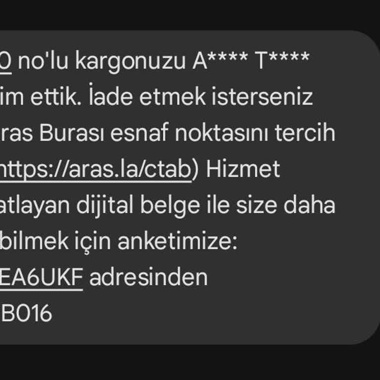 Aras Kargo Gelmediği Halde Teslim Edili Mesajı Geldi