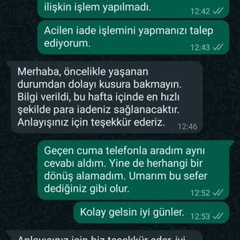 Vipmoto İade Problemi. Günlerdir İadem Yapılmıyor.