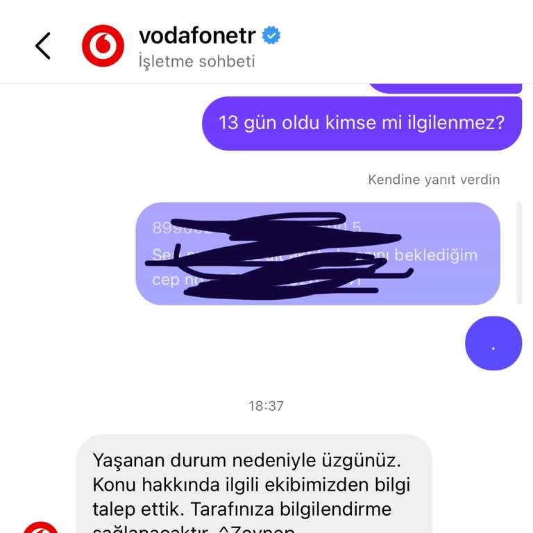 Vodafone Klasiği! 13 Gündür Hat Aktif Edilmiyor.