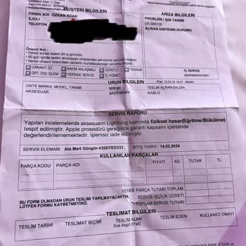 Apple İPhone Şarj Kablosu Sorunu