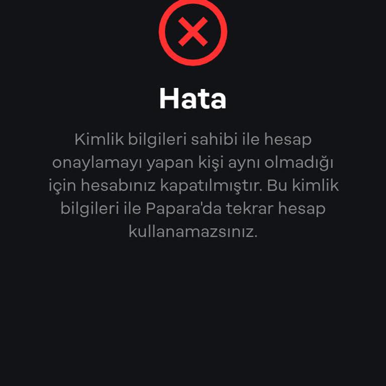 Papara Hesabım Kapatıldı
