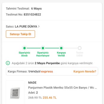 Trendyol Siparişim İle İlgili Bilgi Alamıyorum