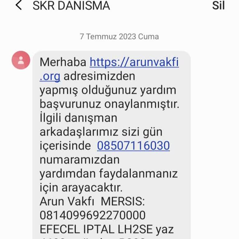 Arun Vakfı Arun Vakfi Hiçbir Sorumluluk Kabul Etmiyorum