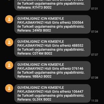 Turkcell Hızlı Giriş SMS Yağmuru