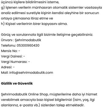 Şehrimoda Butik İade Almıyor Yasal Olmasına (! ) Rağmen