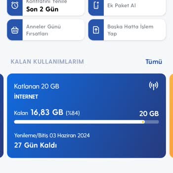Turkcell Paketimdeki Hakkım Olan İnterneti Kullanamıyorum.