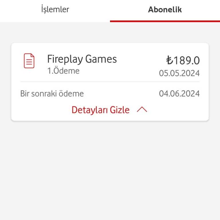 Vodafone Bilinmeyen Bir Abone