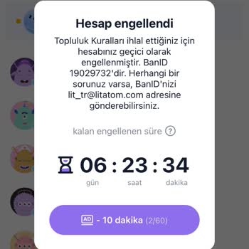 Litmatch Banımın Kalkmasını İstiyorum
