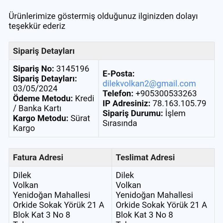 Taç Evden Almış Olduğum Tencere Takımı Gelmedi