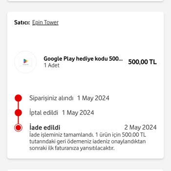 Epin Tower Google Playstore Kod Göndermiyorlar