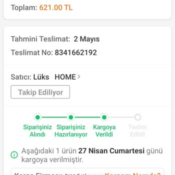 Trendyol Express 27 Nisandan Beri Kargomu Kaybetmiş Teslim Etmiyor