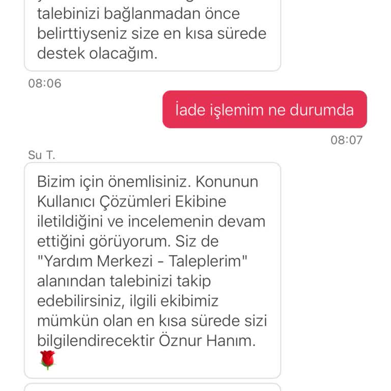 Yemek Sepeti İade İşlemi
