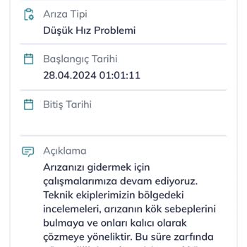 Türk Telekom Hız Problemi Ve Arızanın Çözümlenmemesi