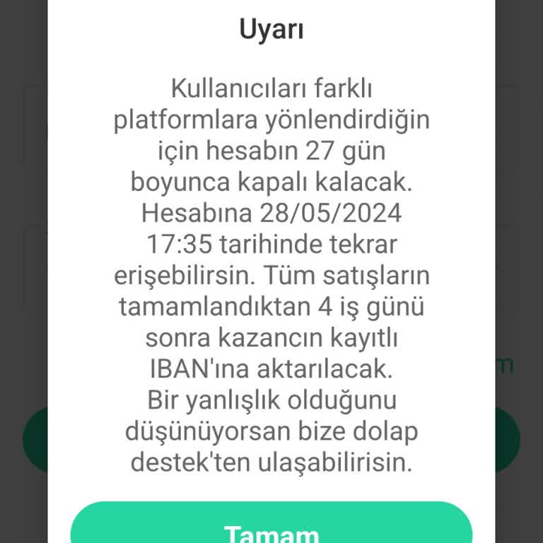 Dolap Hesabıma Giriş Yapamıyorum