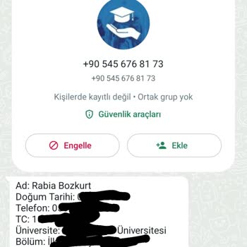 Türk Eğitim Vakfı Adı Altında Kişisel Bilgilerimin Tehdidi