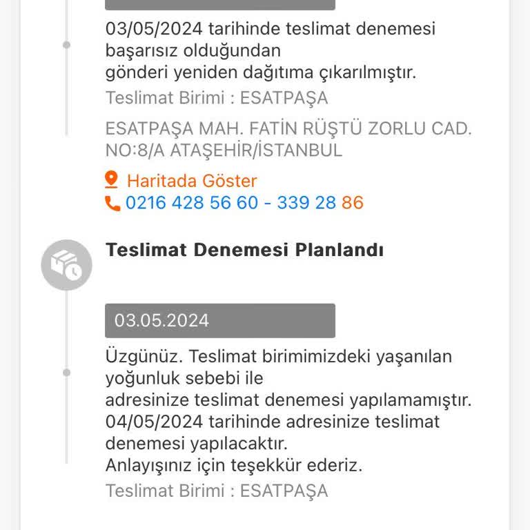 MNG Kargo Esatpaşa Şubesi Kargomu Teslim Etmiyor