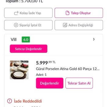 Pazarama Gerekçesiz İade Reddi